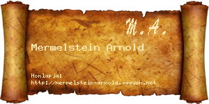 Mermelstein Arnold névjegykártya