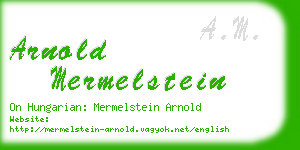 arnold mermelstein business card
